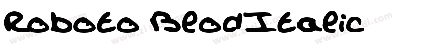 Roboto BlodItalic字体转换
